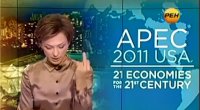 Foto - Russia, conduttrice tv alza il dito medio rivolto ad Obama