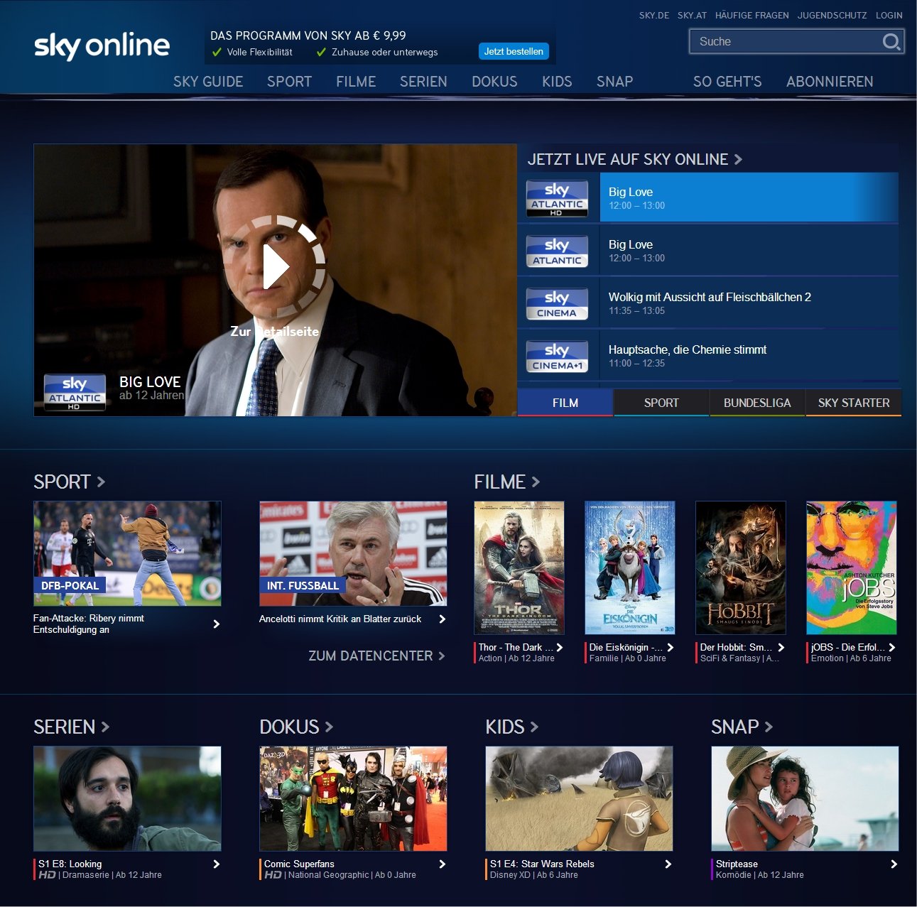 Sky Online, nasce il fratello tedesco dello streaming senza abbonamento