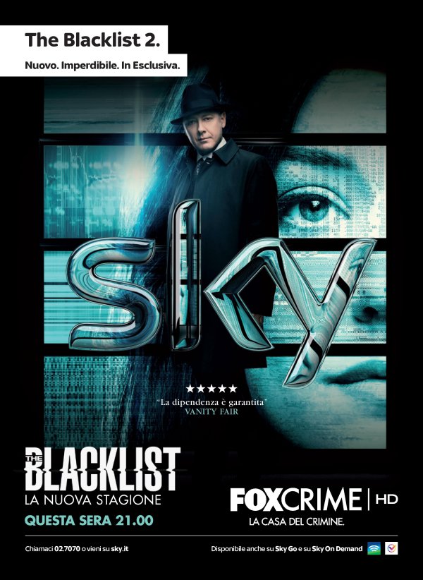 The Blacklist, 2a stagione in prima tv assoluta su Fox Crime (Sky canale 116)