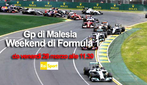 Formula 1 2014 - il weekend del GP di Malesia sui canali Rai Sport (anche in HD)