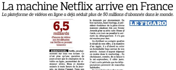 Internet e Web-tv, Netflix alla conquista della Francia