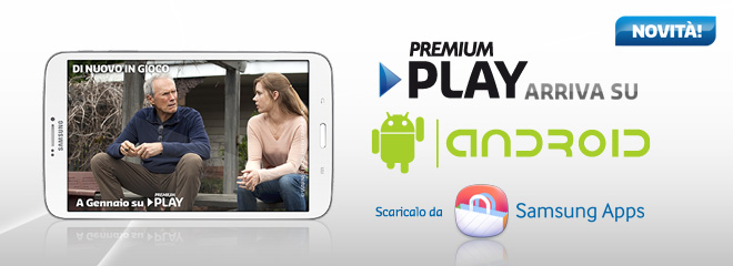 Premium Play per Tablet disponibile su Samsung Apps (con Android)