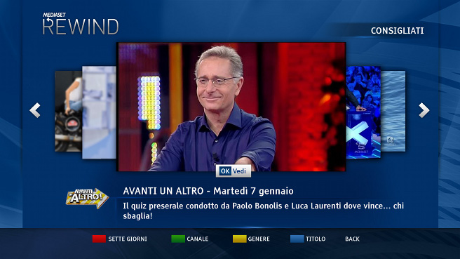 Rewind, gli ultimi 7 giorni Mediaset sui dispositivi con bollino Tivùon