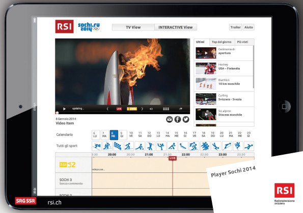 Giochi olimpici di Sochi 2014, l'offerta multimediale della RSI (Tv Svizzera)