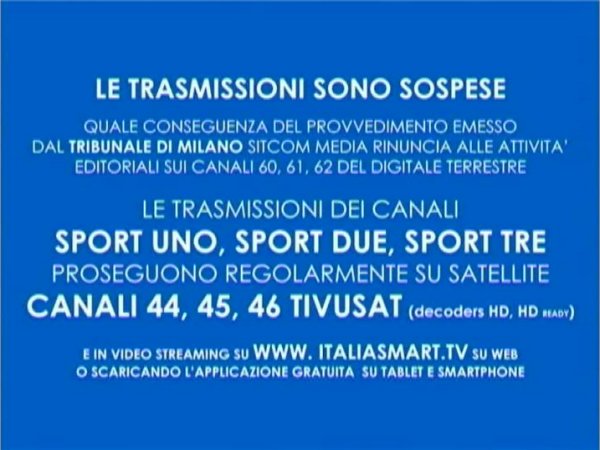 Il ministero pronto a togliere i canali 60-61-62 a Lt per ridarli a Sportitalia