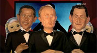 Foto - ''Gli Sgommati'', ecco in anteprima i nuovi pupazzi di Obama, Putin e Sarkozy